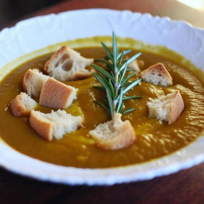 Immagine di Vellutata di zucca al forno e rosmarino